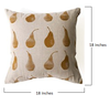 Set of 2 Yellow Multi Pears Decorative Accent Pillows