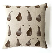 Set of 2 Brown Multi Pears Accent Pillows
