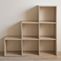 Graduated Step Natural 6 Cube Shelving Unit