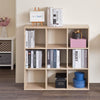 Natural Nine Grid Open Cube Storage Shelf