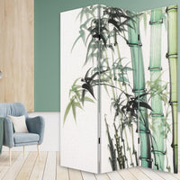 3 Panel Reversible Bamboo Art Room Divider Screen