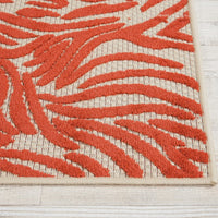 3’ x 4’ Red Zebra Pattern Indoor Outdoor Area Rug