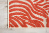 3’ x 4’ Red Zebra Pattern Indoor Outdoor Area Rug