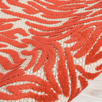 3’ x 4’ Red Zebra Pattern Indoor Outdoor Area Rug