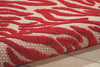 4’ x 6’ Red Zebra Pattern Indoor Outdoor Area Rug