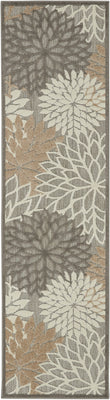 2’ x 8’ Natural and Gray Indoor Outdoor Runner Rug