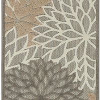 2’ x 10’ Natural and Gray Indoor Outdoor Runner Rug