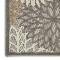 2’ x 10’ Natural and Gray Indoor Outdoor Runner Rug