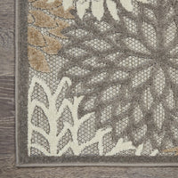 2’ x 10’ Natural and Gray Indoor Outdoor Runner Rug