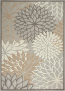 5’ x 8’ Natural and Gray Indoor Outdoor Area Rug