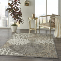 6’ x 9’ Natural and Gray Indoor Outdoor Area Rug