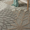 8’ Round Natural and Gray Indoor Outdoor Area Rug