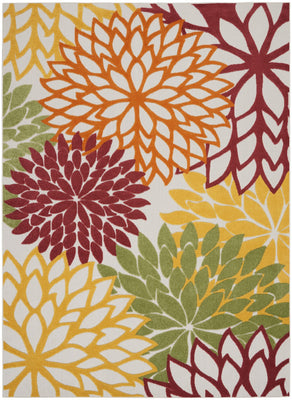 8’ x 11’ Red Warm Harvest Indoor Outdoor Area Rug