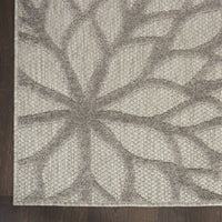 4’ x 6’ Silver and Gray Indoor Outdoor Area Rug