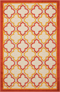 3’ x 4’ Red Trellis Indoor Outdoor Area Rug