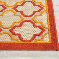 3’ x 4’ Red Trellis Indoor Outdoor Area Rug