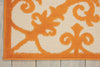 4’ x 6’ Orange Medallion Indoor Outdoor Area Rug