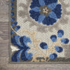 3’ x 4’ Natural and Blue Indoor Outdoor Area Rug