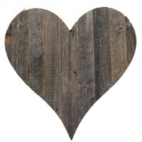 12" Farmhouse Gray Wooden Heart