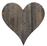 12" Farmhouse Gray Wooden Heart