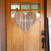 18" Rustic Farmhouse Gray Wooden Heart