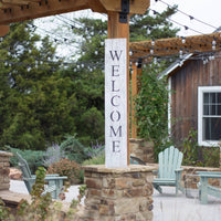 Rustic White Wash Front Porch Welcome Sign