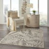 5’ x 8’ Natural Leaves Indoor Outdoor Area Rug