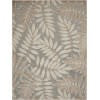 5’ x 8’ Natural Leaves Indoor Outdoor Area Rug