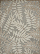 6’ x 9’ Natural Leaves Indoor Outdoor Area Rug