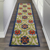 2’ x 12’ Blue Vines Indoor Outdoor Runner Rug