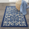 3’ x 4’ Gray and Blue Indoor Outdoor Area Rug