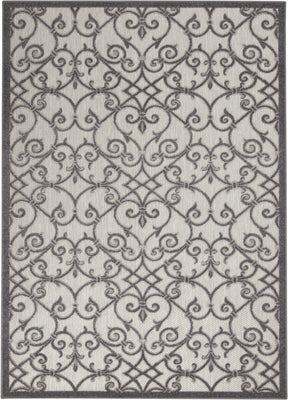 4’ x 6’ Gray and Charcoal Indoor Outdoor Area Rug