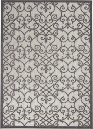 4’ x 6’ Gray and Charcoal Indoor Outdoor Area Rug