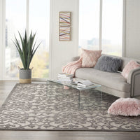 8’ x 11’ Gray and Charcoal Indoor Outdoor Area Rug