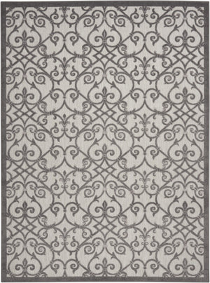 8’ x 11’ Gray and Charcoal Indoor Outdoor Area Rug