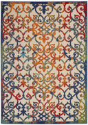 6’ x 9’ Rainbow Colored Indoor Outdoor Area Rug