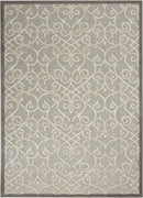 5’ x 8’ Natural and Gray Indoor Outdoor Area Rug