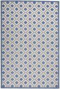 5’ x 8’ Blue and Gray Indoor Outdoor Area Rug