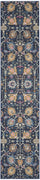 2’ x 10’ Navy Blue Floral Buds Runner Rug