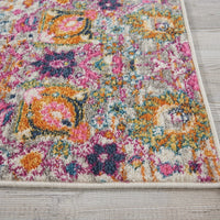 2’ x 3’ Gray and Pink Distressed Scatter Rug