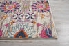 8’ x 10’ Gray and Pink Distressed Area Rug