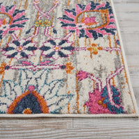 8’ x 10’ Gray and Pink Distressed Area Rug