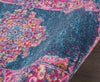 2’ x 10’ Blue and Pink Medallion Runner Rug