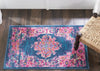 2’ x 3’ Blue and Pink Medallion Scatter Rug