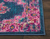 2’ x 3’ Blue and Pink Medallion Scatter Rug