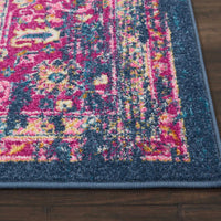 8’ x 10’ Blue and Pink Medallion Area Rug