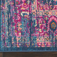 8’ x 10’ Blue and Pink Medallion Area Rug