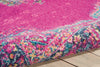 5’ x 7’ Fuchsia and Blue Distressed Area Rug