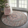 5’ Round Gray and Gold Medallion Area Rug