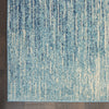 2’ x 10’ Navy and Light Blue Abstract Runner Rug